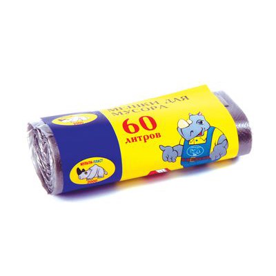 Мешки для мусора 60л*30шт. 8мкм ПНД 1*30 MPG960119 - фото 165618