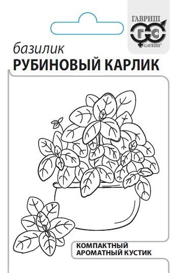 Семена Базилик Рубиновый карлик 0,1 г б/п с евроотв. Г Г8 - фото 168153