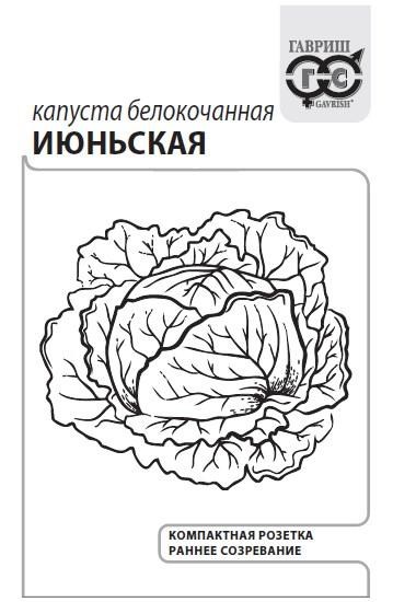 Семена Капуста белокоч. Июньская 0,5 г (ранняя) б/п с евроотв. Г 7614063 - фото 168567