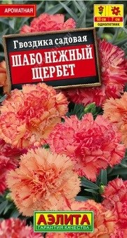 Семена цветов Гвоздика садовая Шабо Нежный щербет 0,05г (Аэлита) Е129