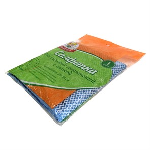 Салфетка с сеткой Умничка д/сильн загр 30*30см микрофибра 1*60 SY-B-013