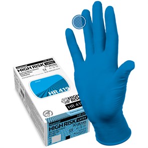 Перчатки резиновые Manual HR XL 1*25 синие