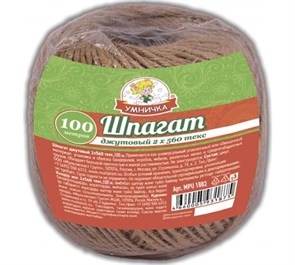 Шпагат джутовый 560*2Текс 100м Умничка 1*50 MPU1882