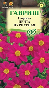 Семена цветов Георгина Лента пурпурная 0,2г Н9 Г А329