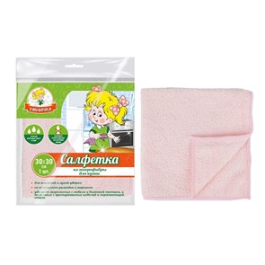 Салфетка для кухни Умничка микрофибра 30*30 1шт 1*60 CM30-K-LB