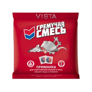 Отрава Тесто-брикет Гремучая смесь от крыс и мышей 200г 1*50 Е20