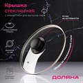 Крышка стеклянная d=22см для сковороды и кастрюли Доляна 9293624 9293624 - фото 164600