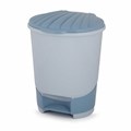 Ведро 10л для мусора с педалью (голубой) М1380 1*2 - фото 165024