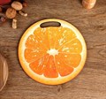 Доска разделочная и сервировочная круглая кухонная "Апельсин в разрезе", 25,5 см 5050307 - фото 166036