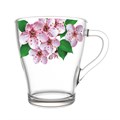 Кружка 0,25л стекло Живая природа Сакура 1649-ДС 1649-ДС - фото 168372