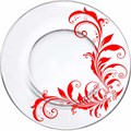 Тарелка сервировочная стекло Криуль(красный) арт.327/1-ДКК 327/1-ДКК - фото 168524
